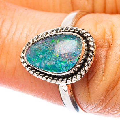 Rare Triple Opal Ring Size 7.75 (925 Sterling Silver) R4294