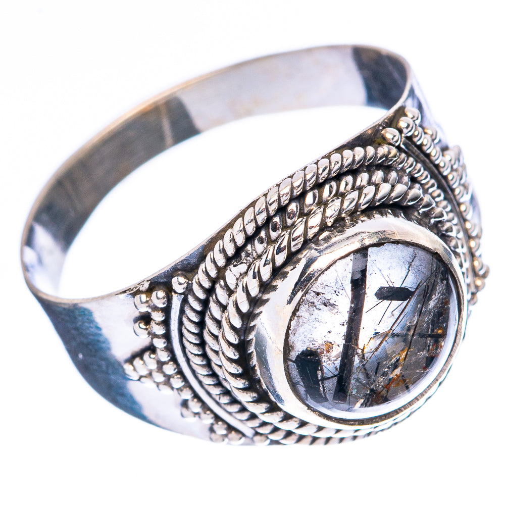 Tourmalinated Quartz Ring Size 7.75 (925 Sterling Silver) R4061