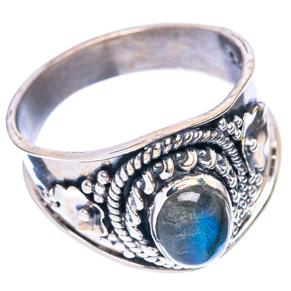 Labradorite 925 Sterling Silver Ring Size 8 (925 Sterling Silver) R5421