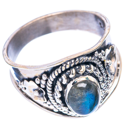 Labradorite 925 Sterling Silver Ring Size 8 (925 Sterling Silver) R5421
