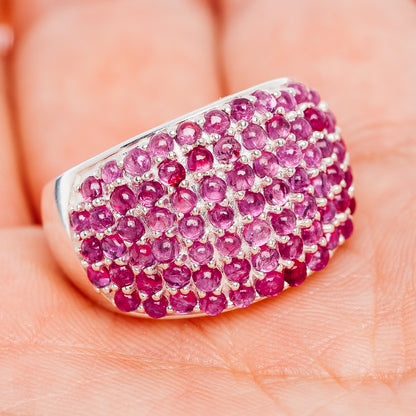 Exclusive Burmese Ruby Ring Size 8 (.925 Sterling Silver)