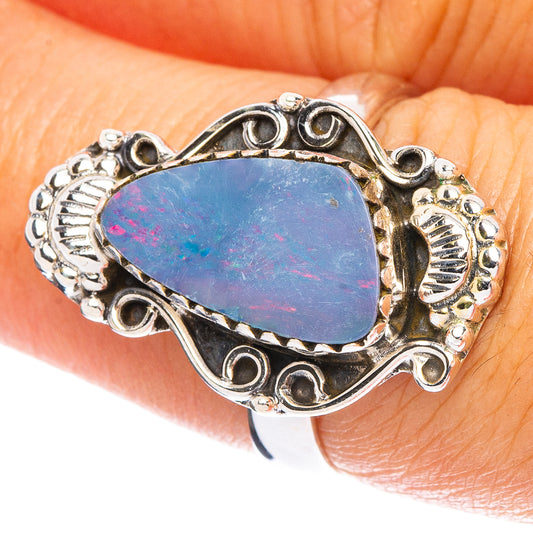 Rare Doublet Opal Ring Size 7 (925 Sterling Silver) R6874