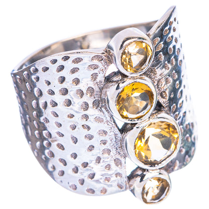 Faceted Citrine Ring Size 9.75 (925 Sterling Silver) R1061