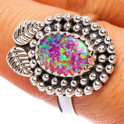 Synthetic Opal Ring Size 8 (925 Sterling Silver) R146305