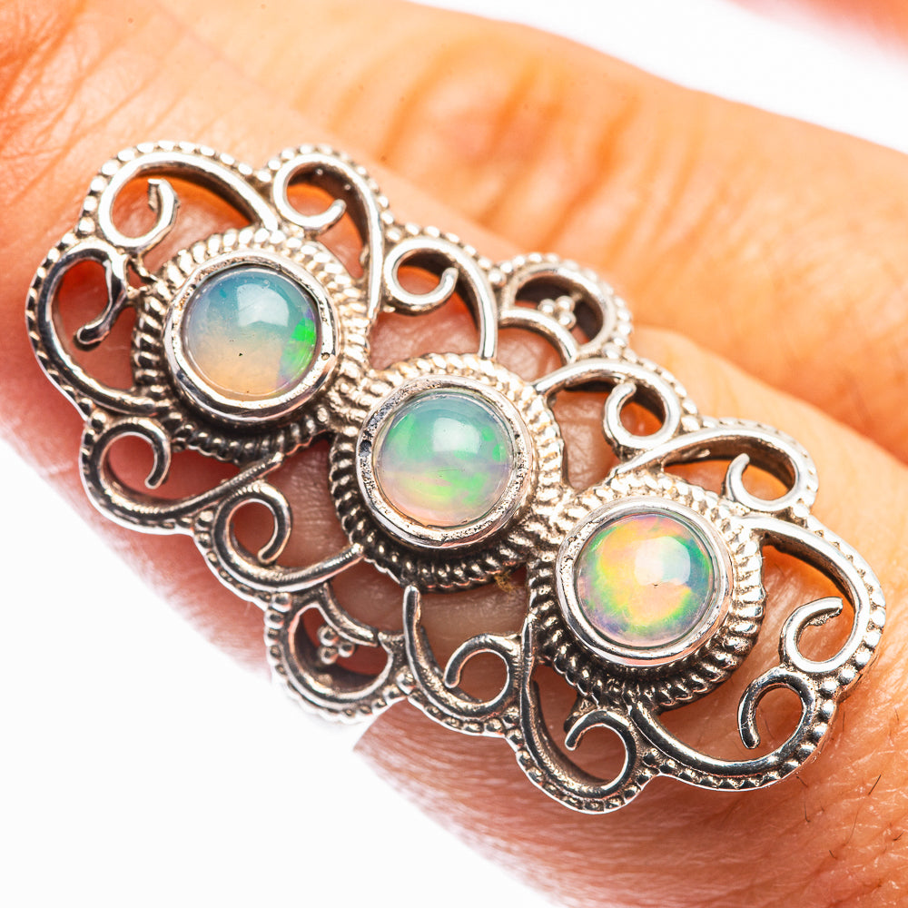 Natural Ethiopian Opal Ring Size 7.5 (925 Sterling Silver) R142273