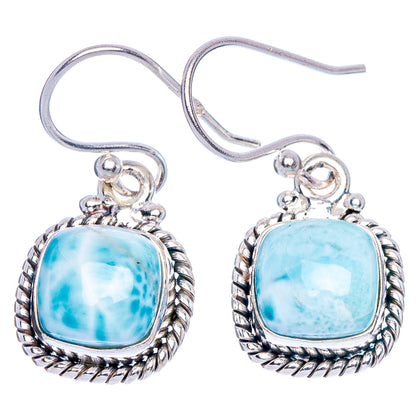 Larimar Earrings 1 1/8" (925 Sterling Silver) E433420