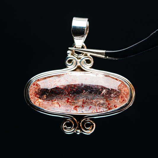 Premium Faceted Lepidocrocite Pendant 1 3/8" (.925 Sterling Silver)
