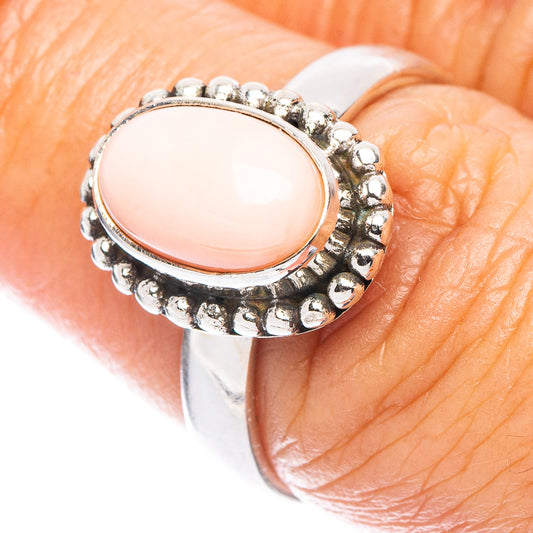 Pink Opal Ring Size 6.75 (925 Sterling Silver) R7148