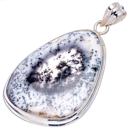 Dendritic Opal Pendant 1 7/8" (.925 Sterling Silver)