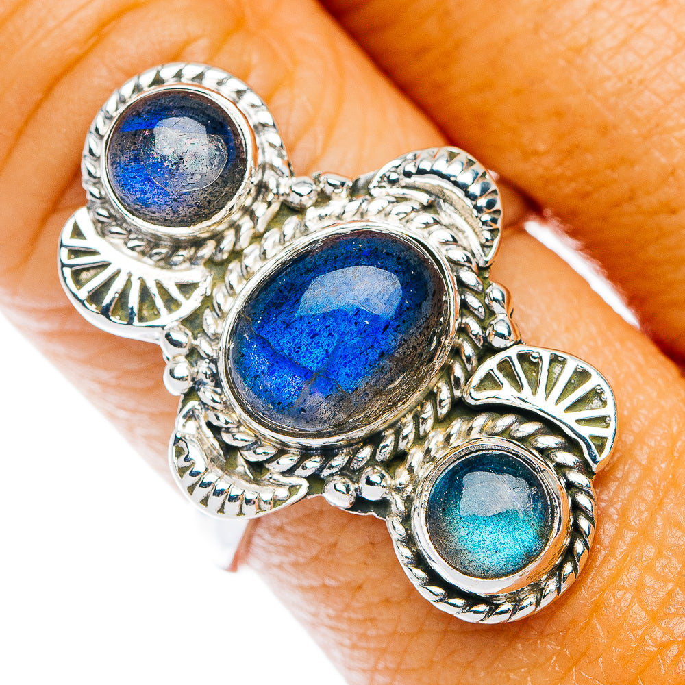 Labradorite Ring Size 8.75 (.925 Sterling Silver)