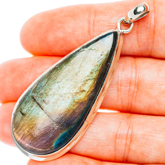 Labradorite Pendant 2 1/4" (German Silver)