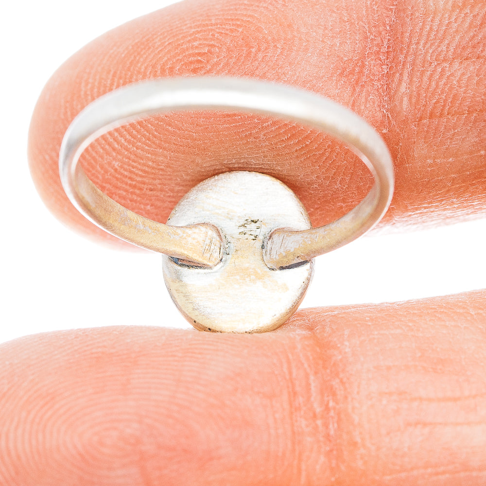 Sterling silver ring shank with open back and smooth rounded underside