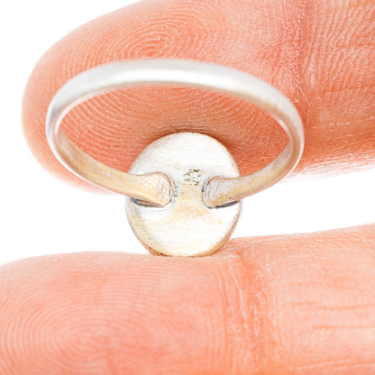 Sterling silver ring shank with open back and smooth rounded underside