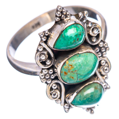 Mojave Turquoise Ring Size 8 Adjustable (.925 Sterling Silver)