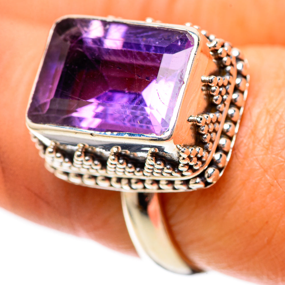 Faceted Amethyst Ring Size 8 (925 Sterling Silver) RING139136