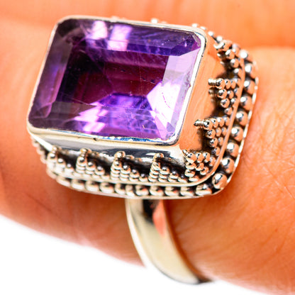 Faceted Amethyst Ring Size 8 (925 Sterling Silver) RING139136
