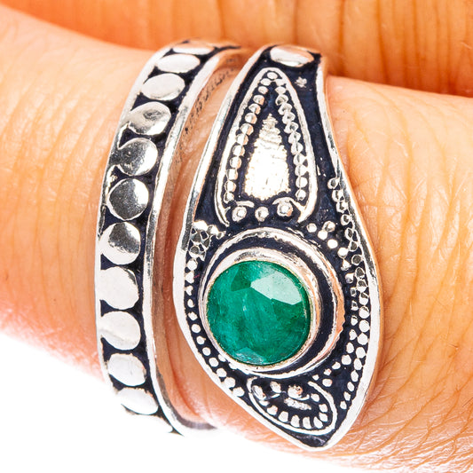 Green Sillimanite  Dainty Ring Size 6 Adjustable (925 Sterling Silver) R5222