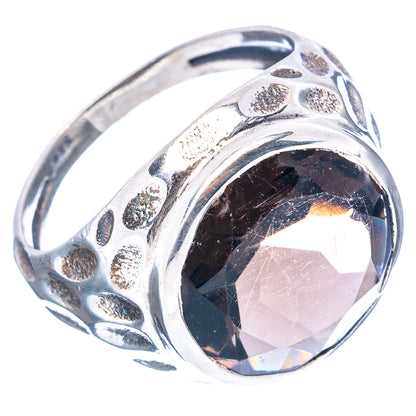 (Classic Series) Smoky Quartz Ring Size 5 (.925 Sterling Silver)
