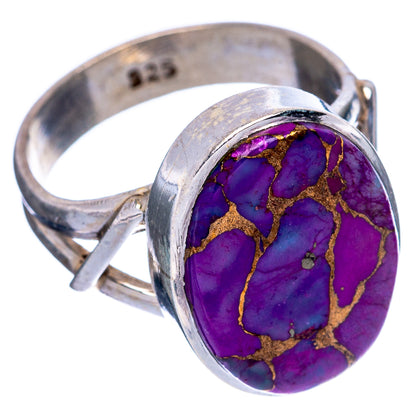 Purple Copper Composite Turquoise Ring Size 7.75 (925 Sterling Silver) R146525
