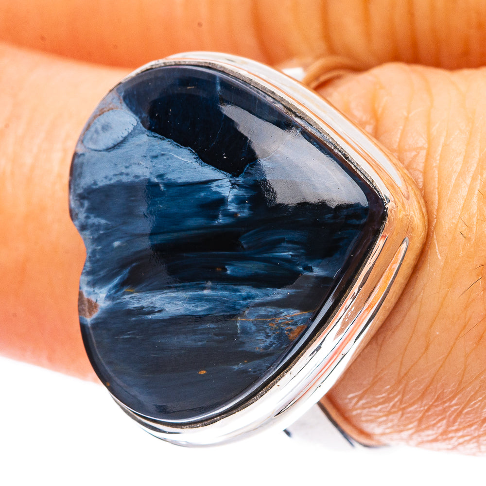 Pietersite Heart Ring Size 8 (925 Sterling Silver) R4197