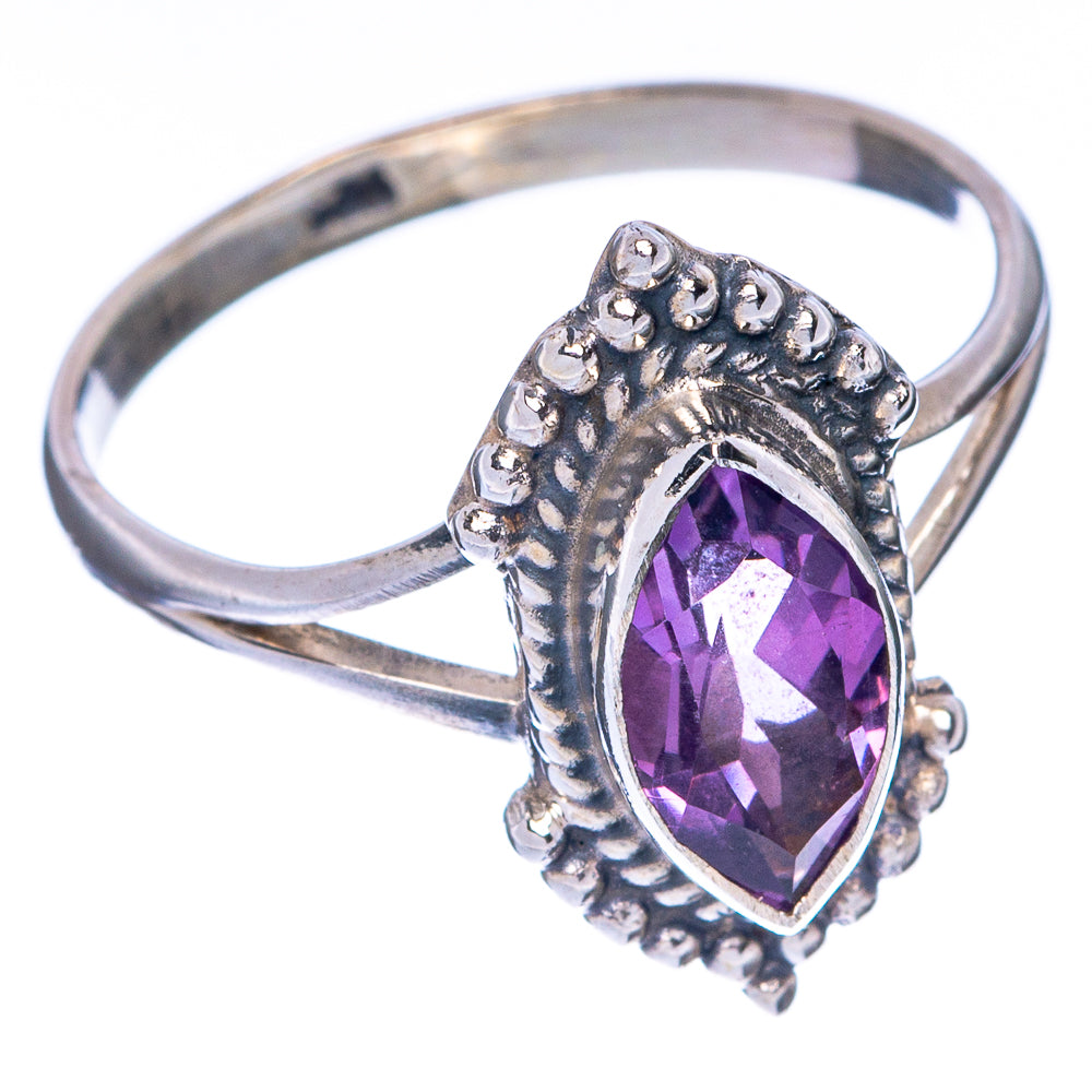 Faceted Amethyst Dainty Ring Size 7.5 (925 Sterling Silver) R145019
