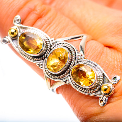Large Faceted Citrine Ring Size 9.75 (925 Sterling Silver) RING138580