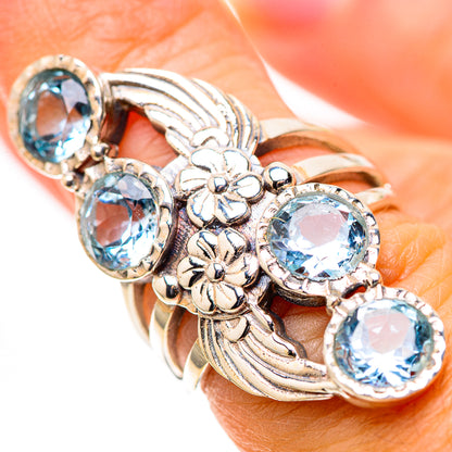 Large Blue Topaz 925 Sterling Silver Ring Size 6 (925 Sterling Silver) RING139645