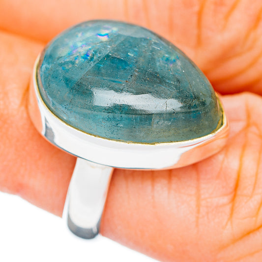 Premium Aquamarine Ring Size 5.75 Adjustable (.925 Sterling Silver)