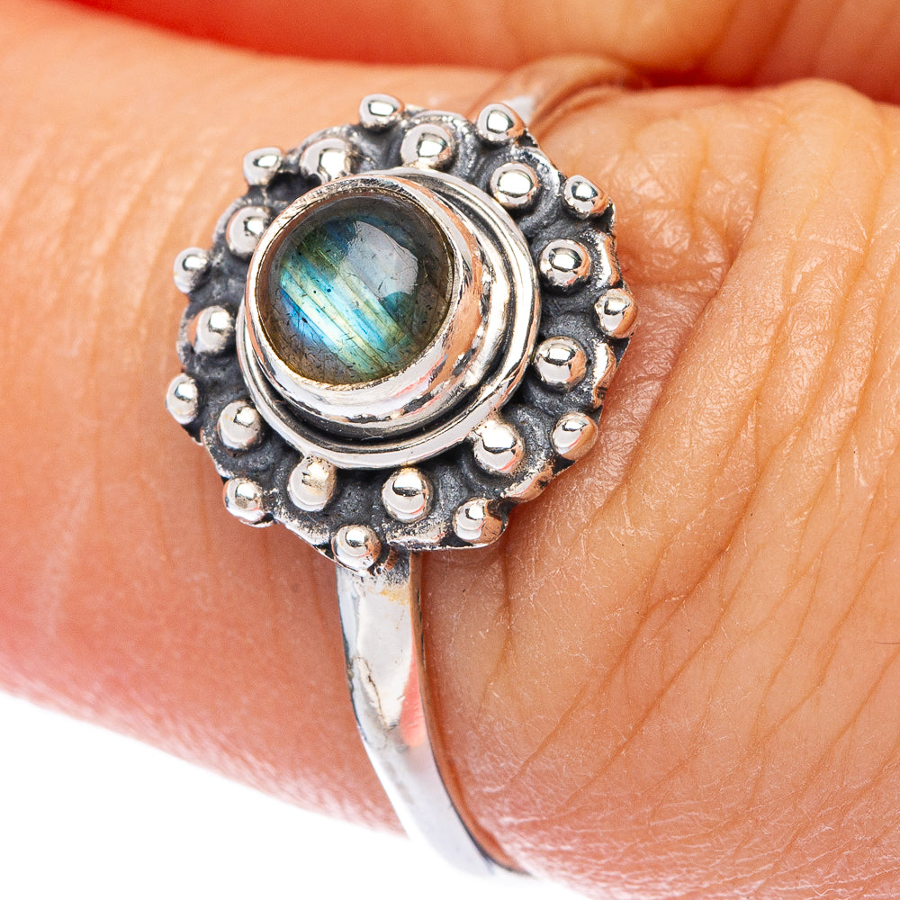 Labradorite Dainty Ring Size 7 (925 Sterling Silver) R145760