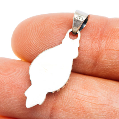 Sterling silver pendant back with .925 stamp and cutout silhouette