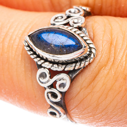Labradorite Dainty Ring Size 7 (925 Sterling Silver) R5774