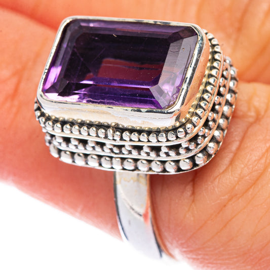 Faceted Amethyst Ring Size 7 (925 Sterling Silver) R144548
