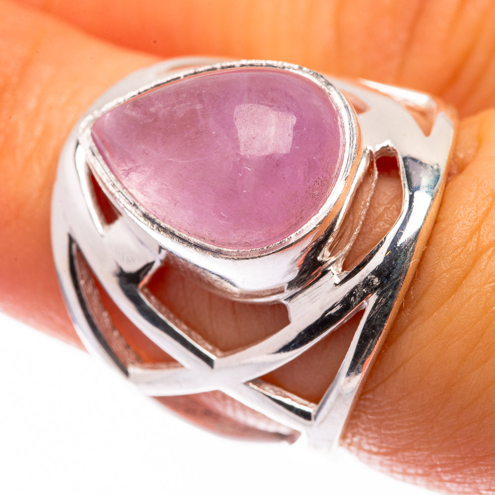 Pink Moonstone Ring Size 6.25 (925 Sterling Silver) R141115