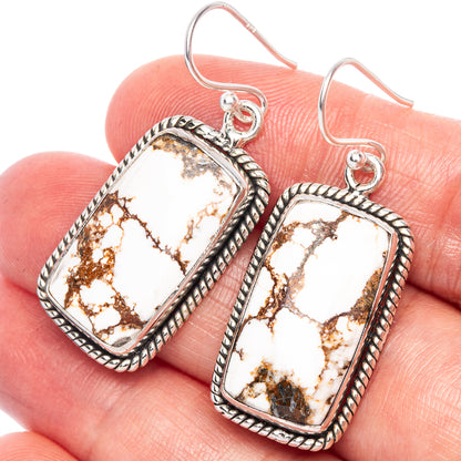 Wild Horse Jasper Earrings 1 5/8" (925 Sterling Silver) E1143