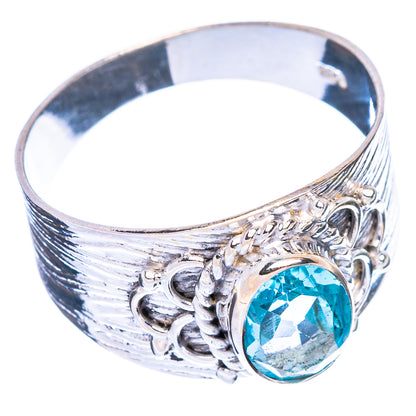 Blue Topaz Ring Size 8.5 (925 Sterling Silver) R146973