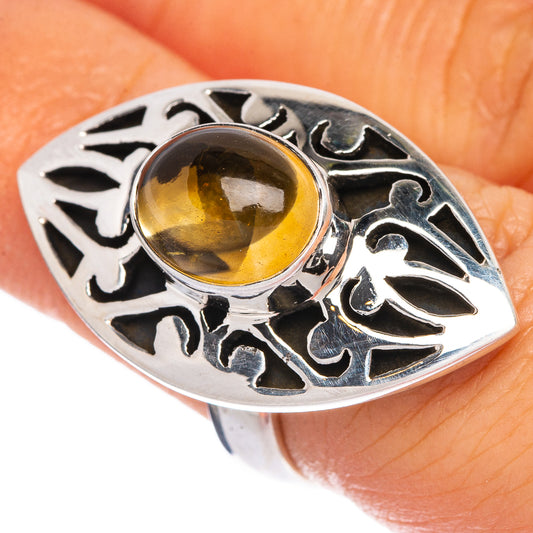 Natural Citrine Ring Size 6 (925 Sterling Silver) R1274