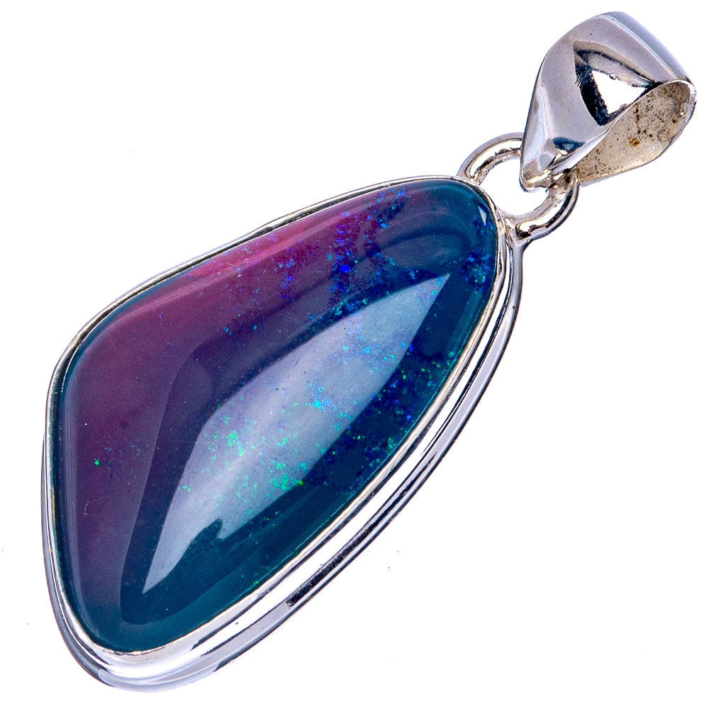 Rare Triplet Opal Pendant 1 1/2" (925 Sterling Silver) P41327