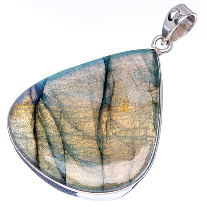 Premium Labradorite Pendant 2 1/4" (.925 Sterling Silver)