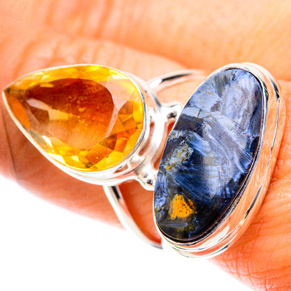 Large Pietersite, Citrine Ring Size 8.25 (925 Sterling Silver) RING137946
