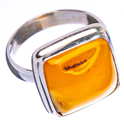 Amber Ring Size 7 (925 Sterling Silver) R1368