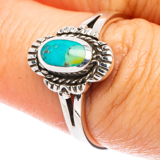 Rare Arizona Turquoise Ring Size 7.75 (925 Sterling Silver) R4898