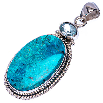 Shattuckite Pendant 1 7/8" (925 Sterling Silver) P41344