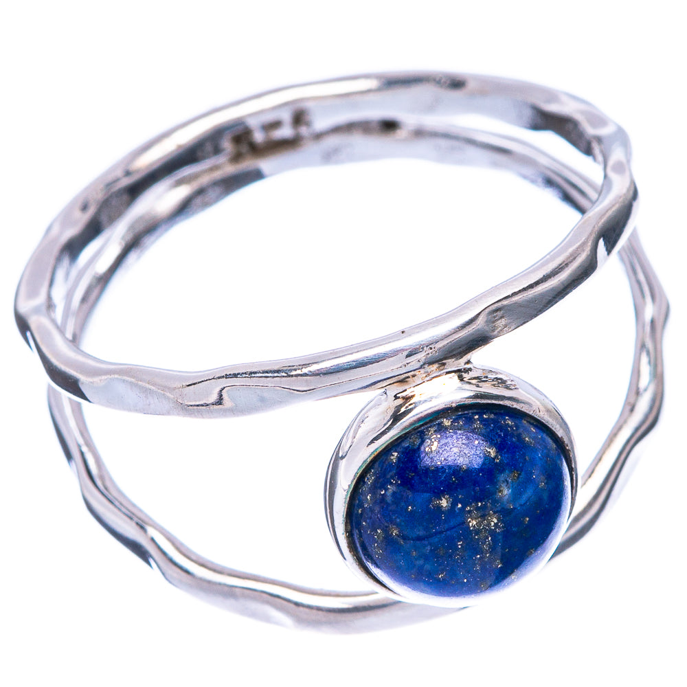 Lapis Lazuli Dainty Ring Size 8 (925 Sterling Silver) R5842
