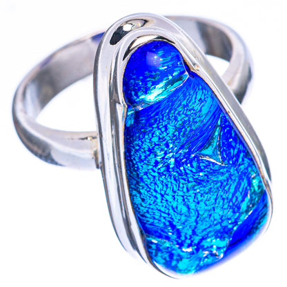 Dichroic Glass Ring Size 6.25 (925 Sterling Silver) R1964