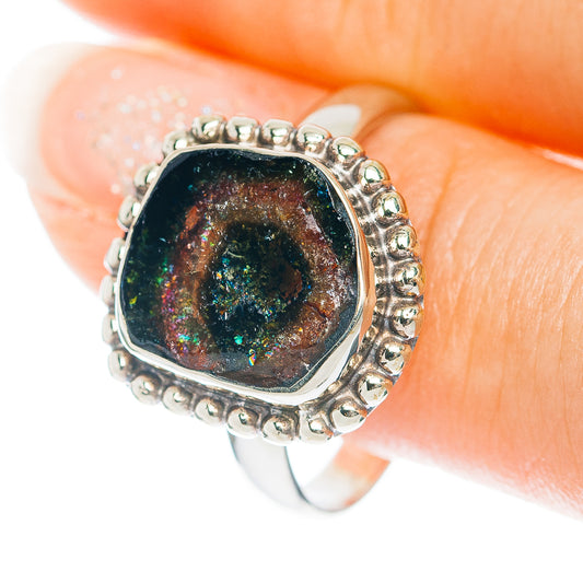 Watermelon Tourmaline Ring Size 8.75 (German Silver)