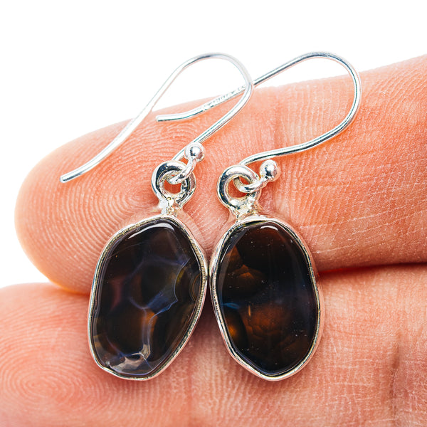 Premium Mexican Fire Agate Earrings 1 1/4" (.925 Sterling Silver)