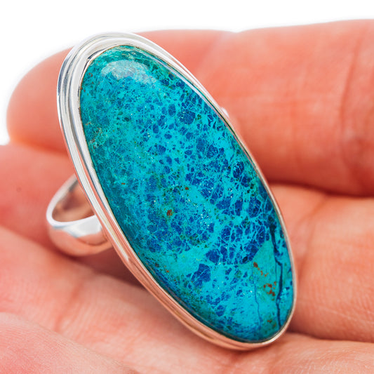 Premium Chrysocolla Ring Size 9 (.925 Sterling Silver)