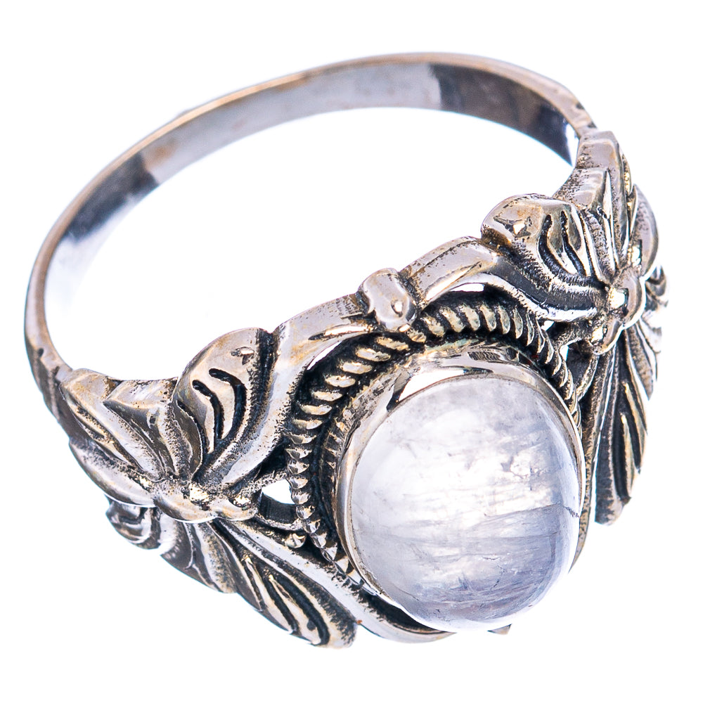 Rainbow Moonstone Butterfly Ring Size 9.5 (.925 Sterling Silver)