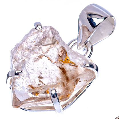 Rare Elestial Quartz Pendant 1 1/8" (925 Sterling Silver) P41497