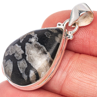 Pinolith Jasper Pendant 1 3/8" (925 Sterling Silver) P40785